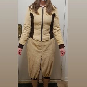 Vintage Corduroy Ski Suit Full Outfit Jacket Short Pants Hat and Socks